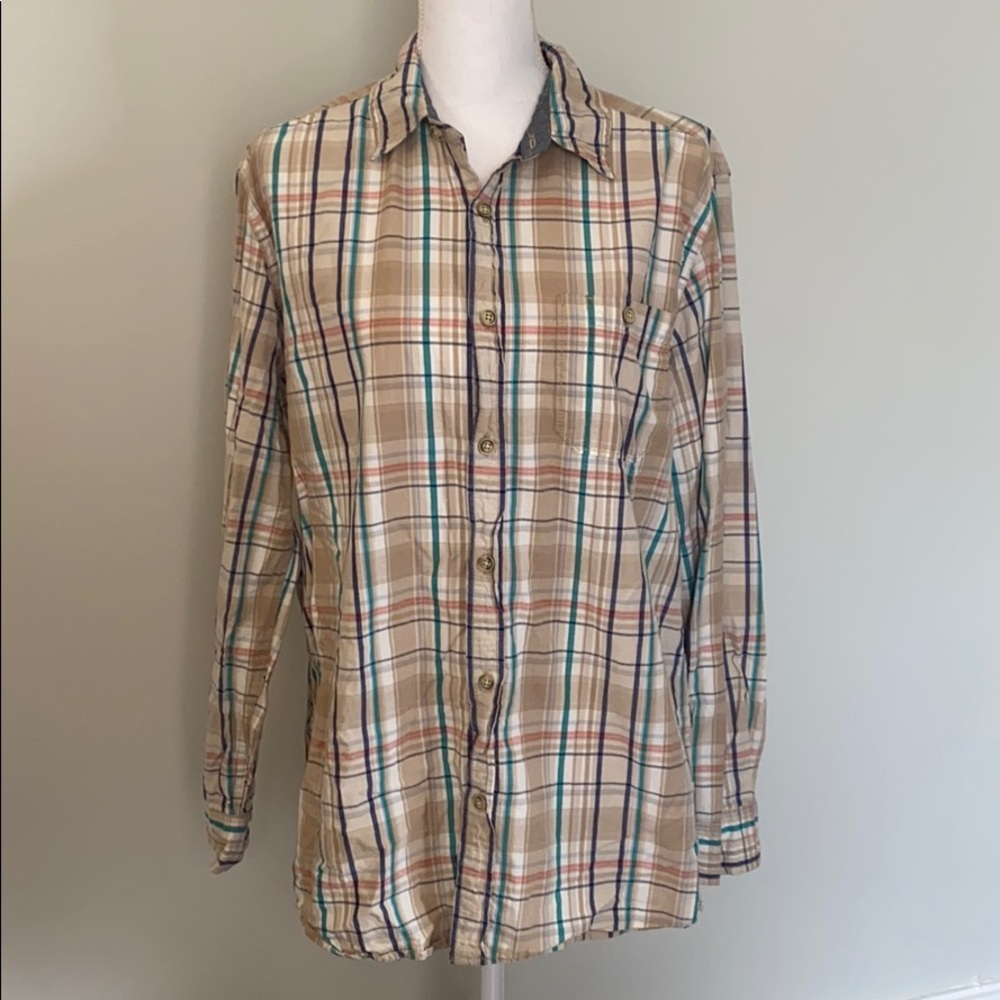 Ruff Hewn Men’s Plaid Button Down Shirt Sz M